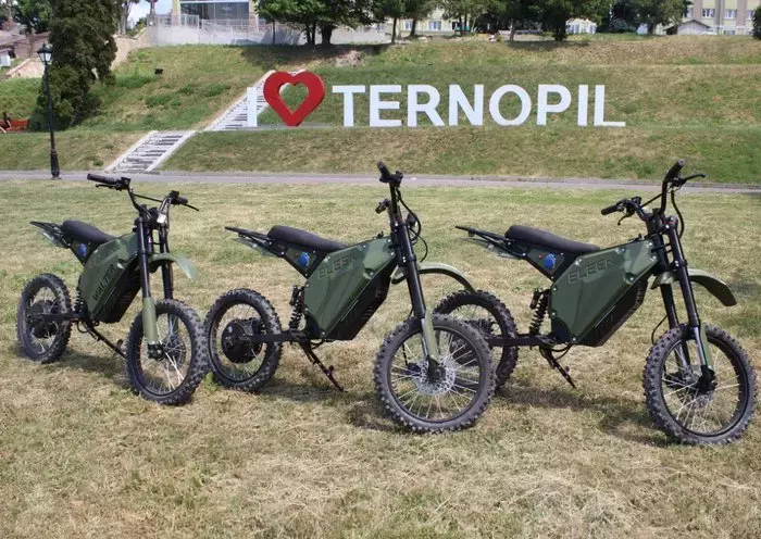 Ukrainian soldiers use the e-bike not only for reconnaissance but also as a power bank on wheels, according to Roman Kulchytskyi. [Roman Kulchytskyi personal archive]