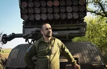 This photograph taken in southern Ukraine October 3 shows Ukrainian serviceman Alexandr Dolgopolov, 35, speaking during an interview with AFP at an undisclosed location, amid the Russian invasion of Ukraine. [Genya Savilov/AFP]