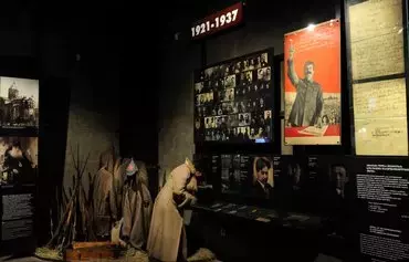 A woman tours the Museum of the Soviet Occupation in Tbilisi on February 23, 2011. Some exhibitions have been censored after Georgian Dream came to power in 2012. [Vano Shlamov/AFP]