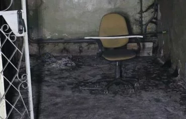 A torture chamber set up by the Russians in a temporary detention facility in Kherson, Ukraine. The photo was published on November 24, 2022. [Ukrainian Prosecutor General's Office]