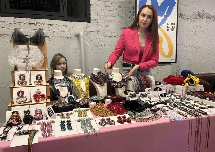 Before the war, Iryna Pasechnik was the director of the cultural center in the village of Mala Tokmachka in Zaporizhzhia province. She now makes jewelry as a source of income and therapy. [Olha Chepil/Kontur]