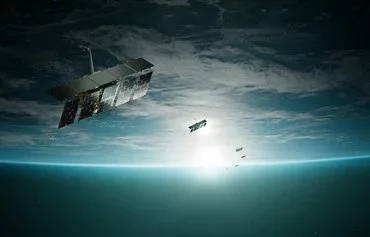 An artist's depiction of the ICEYE SAR satellite constellation. [ICEYE]