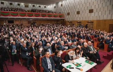 Члены самопровозглашенного парламента сепаратистского Приднестровского региона Молдовы на сессии. Тирасполь, 28 февраля 2024 г. [AFP]